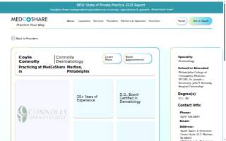 Connolly Dermatology website