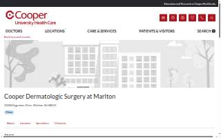 Cooper Dermatologic Surgery at Marlton website
