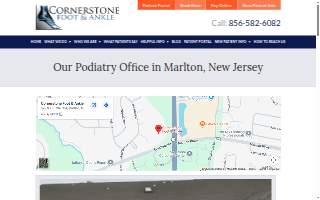 Cornerstone Foot & Ankle of Marlton website