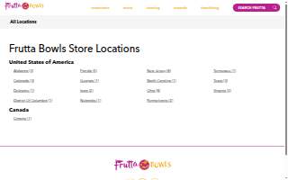 Frutta Bowls website