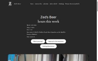 Zed's Beer website