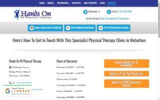 Hands On NJ Physical Therapy website