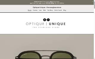 Optique Unique -the eyeglass store website