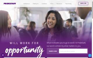 PrideStaff website