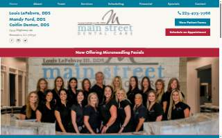 Smiles on Main Street website