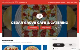 Cedar Grove Cafe & Catering website