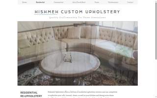 Hishmeh’s Custom Upholstery website