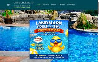 Landmark Pools and Spa website
