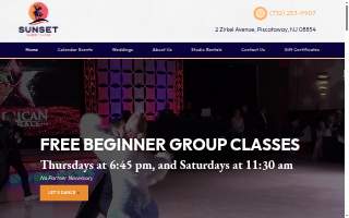 Sunset Dance Center of Middlesex website