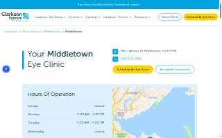 Clarkson Eyecare of Middletown website
