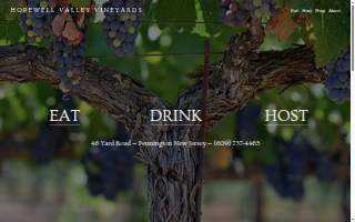 Hopewell Valley Vineyards of Middletown website