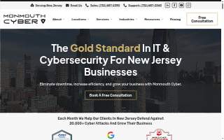 Monmouth Cyber | Managed IT Services & IT Support Company in Red Bank website