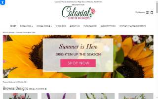 Colonial Florist and Gifts website