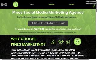 Pines Social Media Marketing Agency website