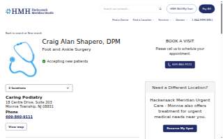 Craig Shapero, DPM website