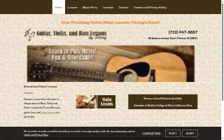 Guitar, Violin, and Bass Lessons by Perry website