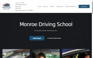 Monroe Driving School website