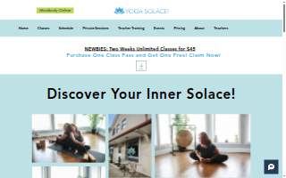 Yoga Solace Club website