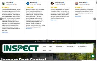 Inspect Pest Control website