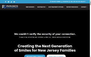 Papasikos Orthodontics of Montclair website