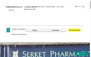 Serket pharmacy website
