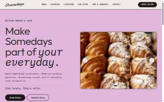 Somedays Bakery - Montclair website
