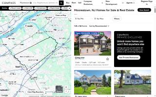 Compass Real Estate Moorestown website