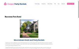 Cooper Party Rentals of Moorestown website