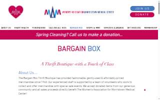 Bargain Box Thrift Shop website