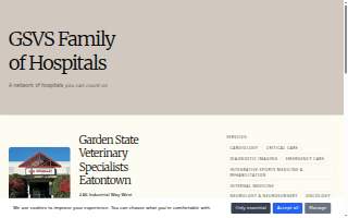 GSVS Veterinary Emergency Care Morristown website