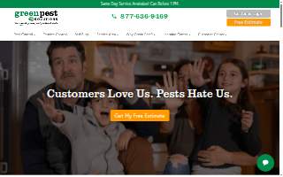Green Pest Solutions of Lawrence website