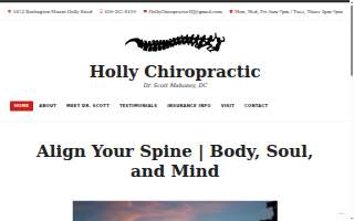 Holly Chiropractic website