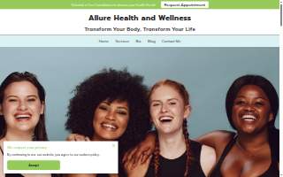 Allure Health and Wellness website