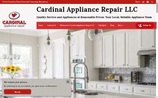 Cardinal Appliance Repair LLC of Mt Laurel website