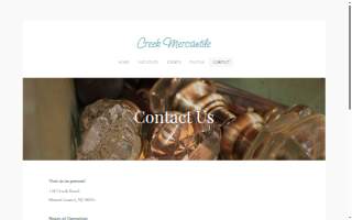 Creek Mercantile website