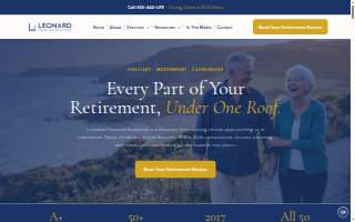 Leonard Financial Solutions website