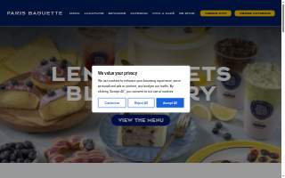 Paris Baguette of New Brunswick website