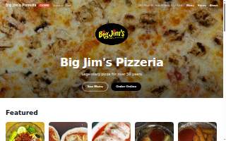 Big Jim's Pizzeria website