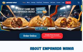 Empanada Mania website