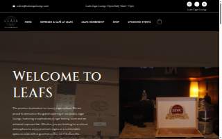 Leafs Cigar Lounge website