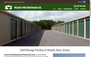 McCann's Mini Warehouses Ltd. website