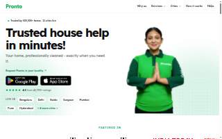 Pronto Auto Care website