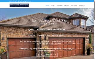 Ben's Garage Door & Repair website
