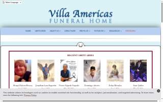 Villa Americas Funeral Home website