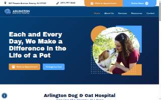 Arlington Dog & Cat Hospital website