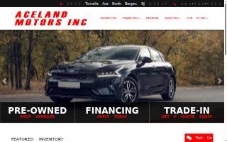 Aceland Motors inc website