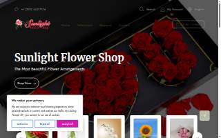 Sunlight Flower Shop website