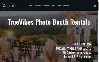 True Vibes Photo Booths of North Bergen website