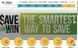 Motion Federal Credit Union website