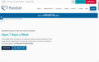Plainfield Animal Hospital website